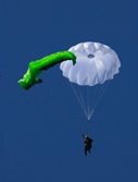 The RECSYS series is a pulled down apex parabolic type reserve parachute